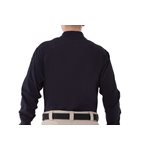 Mens L / S, Nvy Cttn Polo w / sleeve Pkt, Large