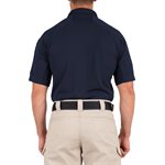 Mens Performance S / S Navy Polyester Polo, Small