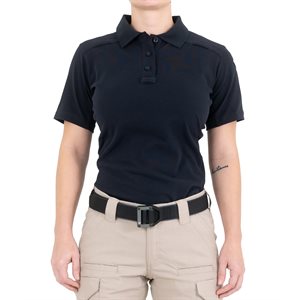 Women's Short Sleeve Navy Cotton Polo No Pkt