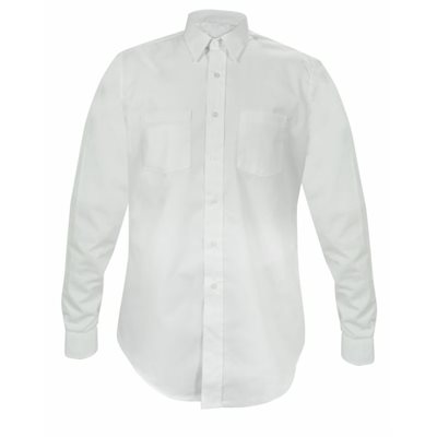 Shirt,White, L / S, 19-34 / 35