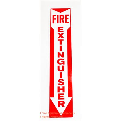 Sign,Aluminum,Fire Extg,4x18,A