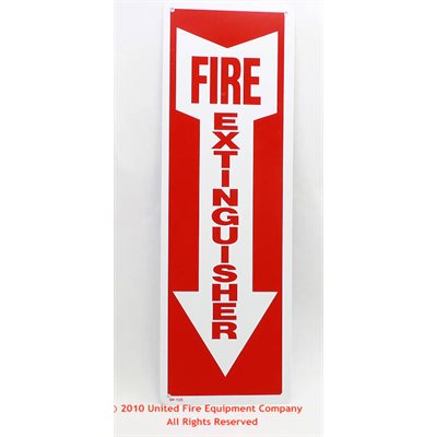 Sign,Plastic,Fire Extg,4x12,Ar