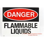 Sign,Plastic,Flammable Liquid,10x8