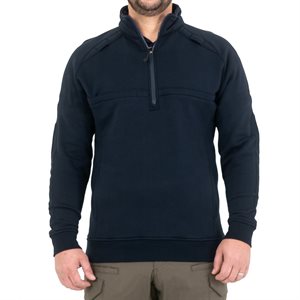 1 / 4 Zip Navy Cotton Job Shirt