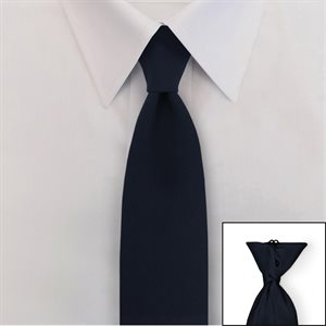 Tie. Long,Clip On, Navy